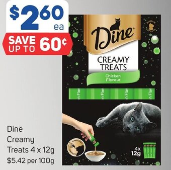 Foodland Dine Creamy Treats 4 x 12g offer
