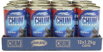 BIG W Chum beef wet dog food 12 x 1.2kg offer