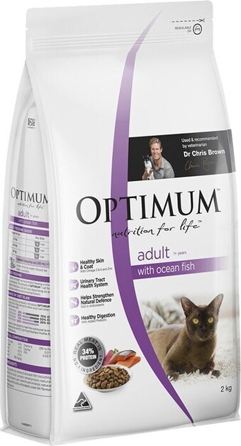 BIG W Optimum ocean fish dry cat food 2kg offer