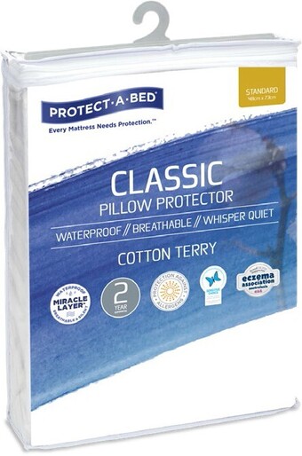 BIG W Protect-a-bed waterproof cotton terry pillow protector offer