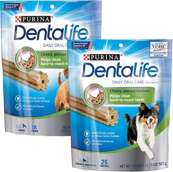 BIG W Purina dentalife large breed dog treats 587g offer
