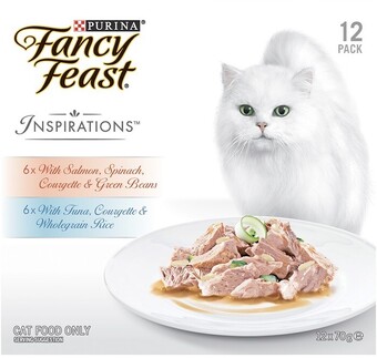 BIG W Fancy feast inspirations seafood wet cat food 12 x 70g offer