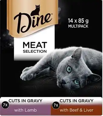 BIG W Dine meat selection wet cat food 14 x 85g offer