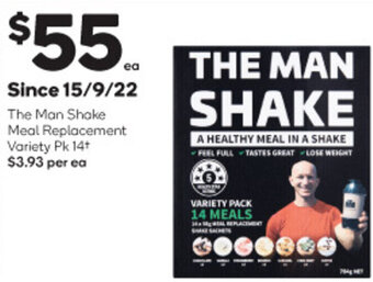 The Man Shake Meal Replacement Variety Pk 14