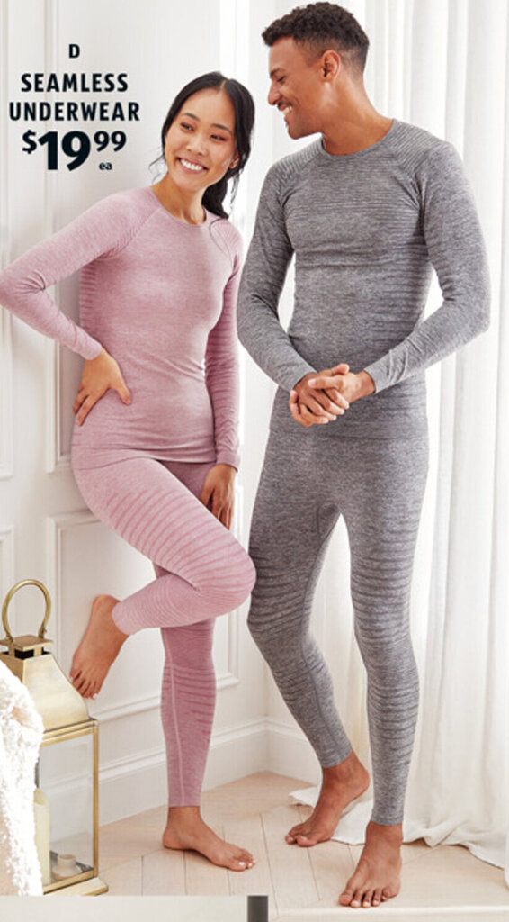 D Adult's Ski Seamless Underwear offer at ALDI