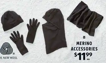 ALDI PURE NEW WOOL B MERINO ACCESSORIES offer