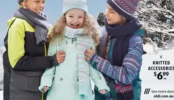 ALDI C Children's Knitted Beanie, Scarf or Neckwarmer offer