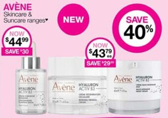 Priceline AVÈNE Skincare & Suncare ranges offer
