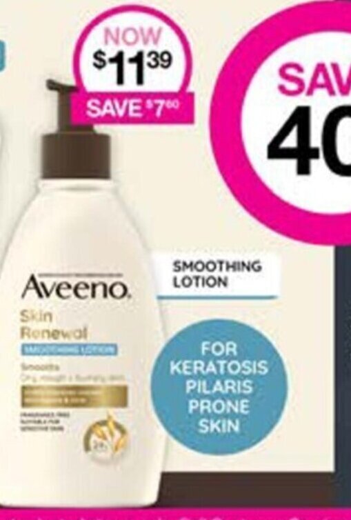 Aveeno. LOTION Skin Renewal offer at Priceline