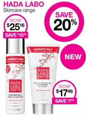 Priceline HADA LABO Skincare range offer