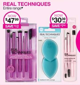 Priceline REAL TECHNIQUES Entire range offer