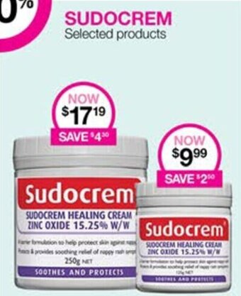 Priceline SUDOCREM Selected products offer