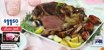 Foodland Australian Lamb Leg Whole or Half offer