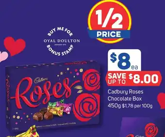 Foodland Cadbury Roses Chocolate Box 450g offer