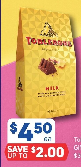 Foodland Toblerone Gift Pouch 120g offer