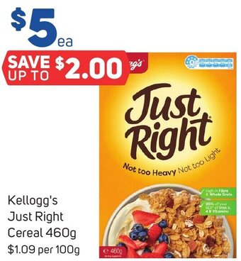 Foodland Kellogg's Just Right Cereal 460g offer
