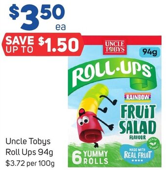 Foodland Uncle Tobys Roll Ups 94g offer