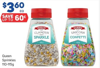 Foodland Queen Sprinkles 110-115g offer