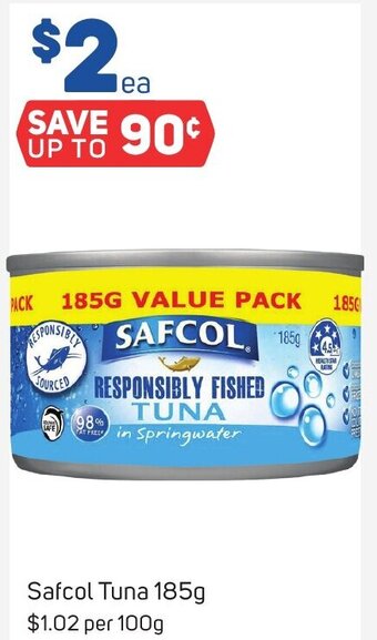 Foodland Safcol Tuna 185g offer