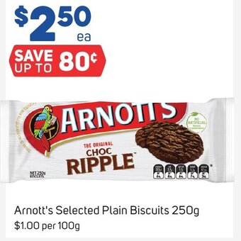 Arnott's Selected Plain Biscuits 250g