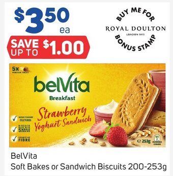belVita Soft Bakes or Sandwich Biscuits 200-253g