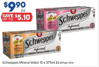 Foodland Schweppes Mineral Water 10 x 375ml offer