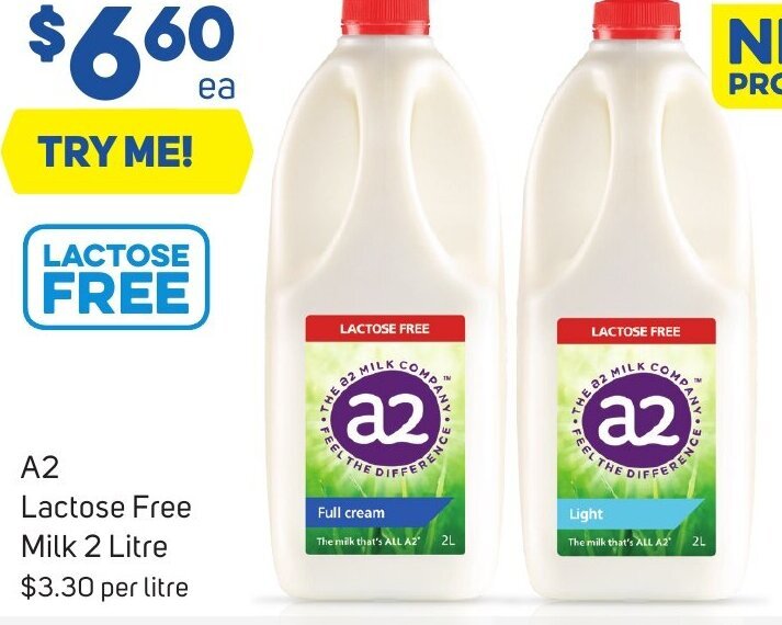 A2 Lactose Free Milk 2 Litre offer at Foodland