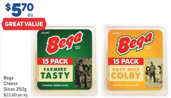 Foodland Bega Cheese Slices 250g offer