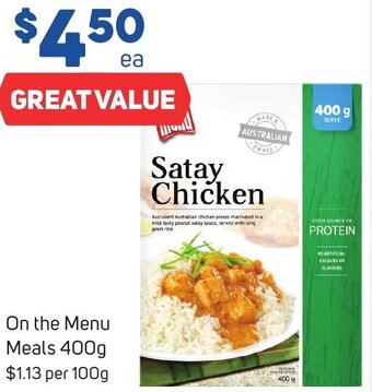 Foodland On the Menu Meals 400g offer
