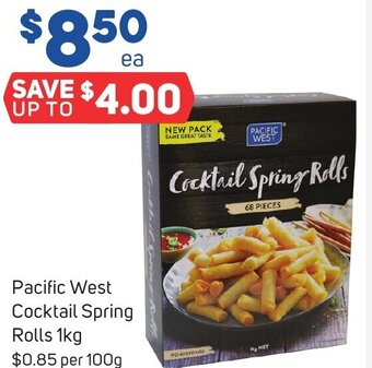 Foodland Pacific West Cocktail Spring Rolls 1kg offer