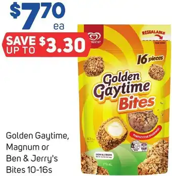 Foodland Golden Gaytime, Magnum or Ben & Jerry's Bites 10-16s offer