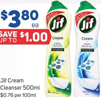 Foodland Jif Cream Cleanser 500ml offer