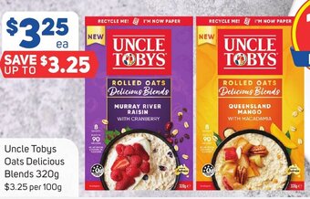 Foodland Uncle Tobys Oats Delicious Blends 320g offer