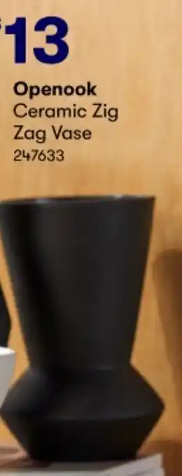 BIG W Openook Ceramic Zig Zag Vase 247633 offer