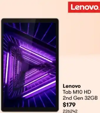 BIG W Lenovo Tab M10 HD 2nd Gen 32GB $179 226242 offer