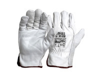 Prochoice Riggermate White Leather Rigger Gloves - Size S