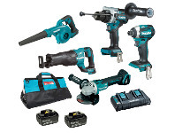 Total Tools Makita 18V Brushless 4 Piece 2x6.0Ah Combo Kit offer