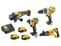 Total Tools DeWalt 18V Brushless 4 Piece 3x5.0Ah Combo Kit offer