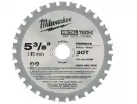 Milwaukee 135mm 30T TCT Circular Saw Blade for Metal Cutting