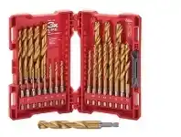 Milwaukee Red Helix 25 Piece HSS TiN Metal Drill Bit Set