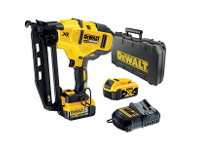 Total Tools DeWalt 18V XR Brushless 2x5.0Ah Finisher Nailer Kit offer