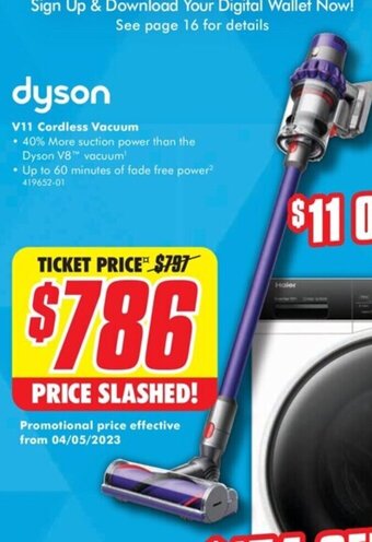 The Good Guys V11 Cordless Vacuum offer