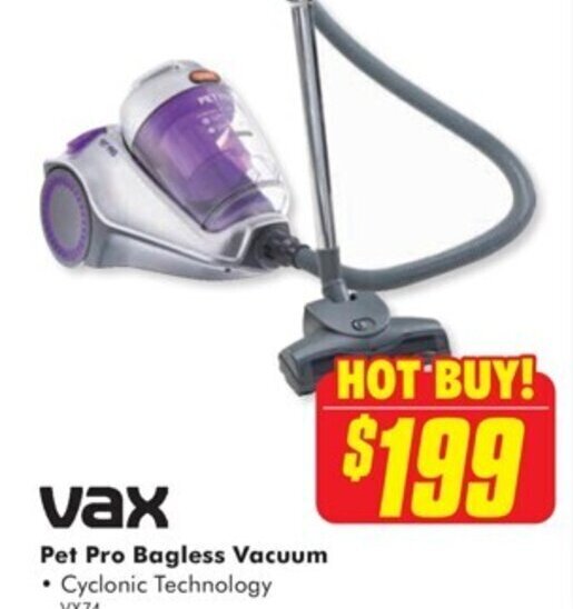 vax Pet Pro Bagless Vacuum offer at The Good Guys