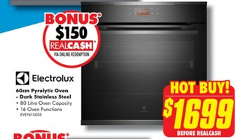The Good Guys 60cm Pyrolytic Oven - Dark Stainless Steel offer