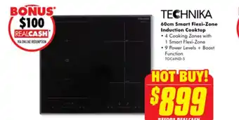 The Good Guys TECHNIKA 60cm Smart Flexi-Zone Induction Cooktop offer