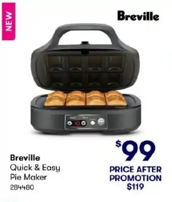 BIG W Breville Quick & Easy Pie Maker offer