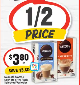IGA Nescafé Coffee Sachets 6-10 Pack Selected Varieties offer