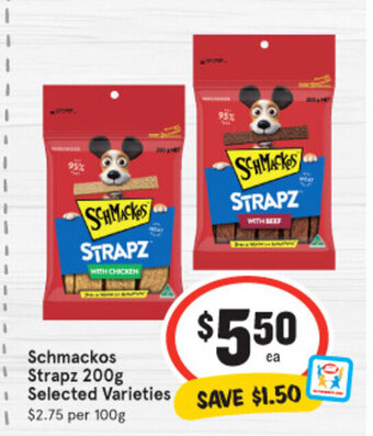 IGA Schmackos Strapz 200g offer