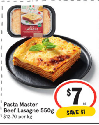 IGA Pasta Master Beef Lasagne 550g offer