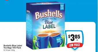 IGA Bushells Blue Label Tea Bags 100 Pack offer